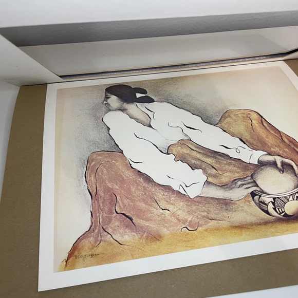 Vintage RC Gorman Pottery Keeper Framed Print signed framed picture art frame - Picture 5 of 9